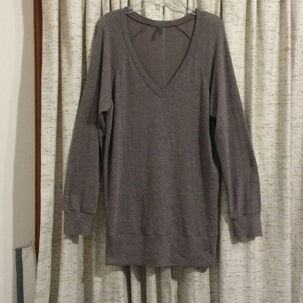 Riller & Fount V-Neck Tunic Mini Dress